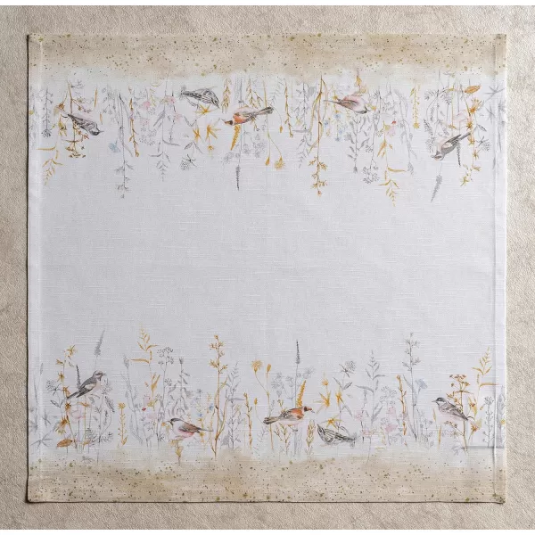 Maison d Hermine Napkins 20x20 100 Cotton Decorative Washable Table Cloth Napkin for Gifts Kitchen Party Wedding Restaurant amp Camping Indian Floral  SpringSummer Set of 435  Meadow Florals  Beige 20x20