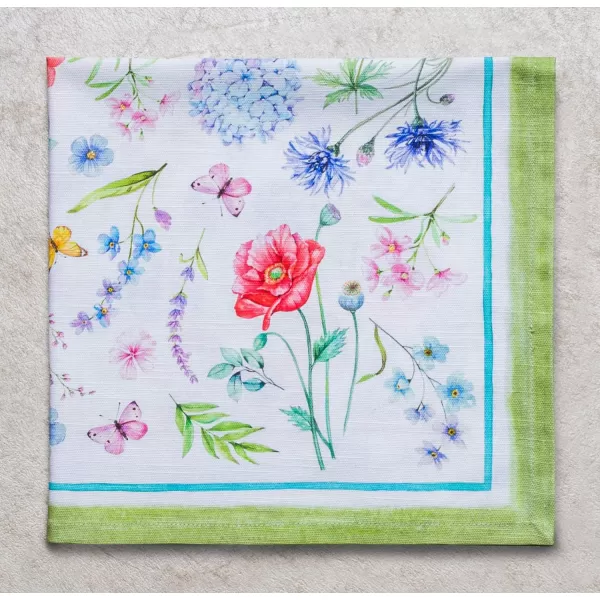 Maison d Hermine Napkins 20x20 100 Cotton Decorative Washable Table Cloth Napkin for Gifts Kitchen Party Wedding Restaurant amp Camping Indian Floral  SpringSummer Set of 423  Just Floral 20x20