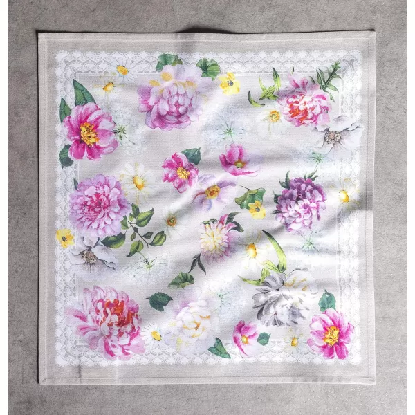 Maison d Hermine Napkins 20x20 100 Cotton Decorative Washable Table Cloth Napkin for Gifts Kitchen Party Wedding Restaurant amp Camping Indian Floral  SpringSummer Set of 434  Pivoine 20x20