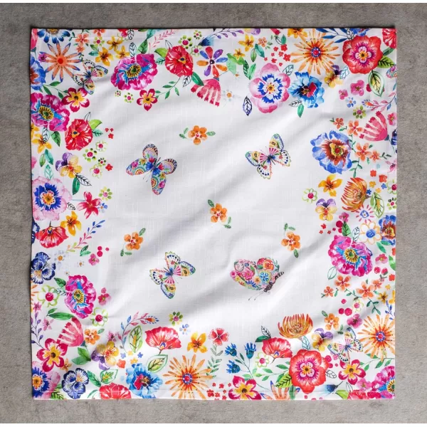 Maison d Hermine Napkins 20x20 100 Cotton Decorative Washable Table Cloth Napkin for Gifts Kitchen Party Wedding Restaurant amp Camping Indian Floral  SpringSummer Set of 420  Happy Florals  High Summer 20x20