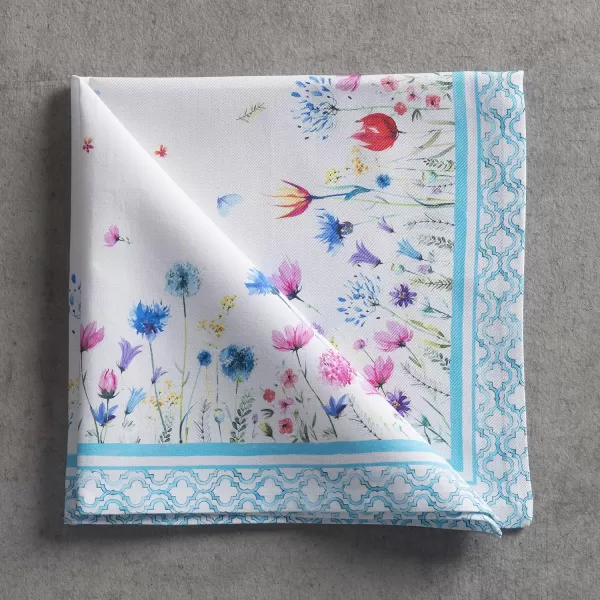Maison d Hermine Napkins 20x20 100 Cotton Decorative Washable Table Cloth Napkin for Gifts Kitchen Party Wedding Restaurant amp Camping Indian Floral  SpringSummer Set of 421  Flower in the Field 20x20