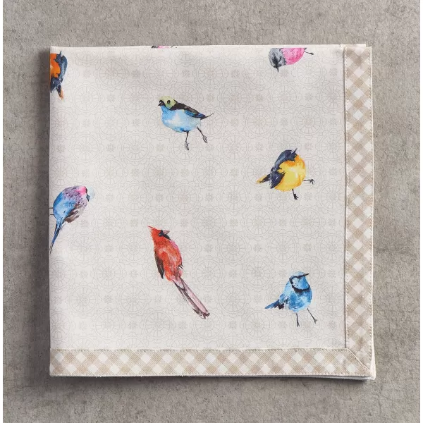 Maison d Hermine Napkins 20x20 100 Cotton Decorative Washable Table Cloth Napkin for Gifts Kitchen Party Wedding Restaurant amp Camping Indian Floral  SpringSummer Set of 409  Birdies on Wire 20x20