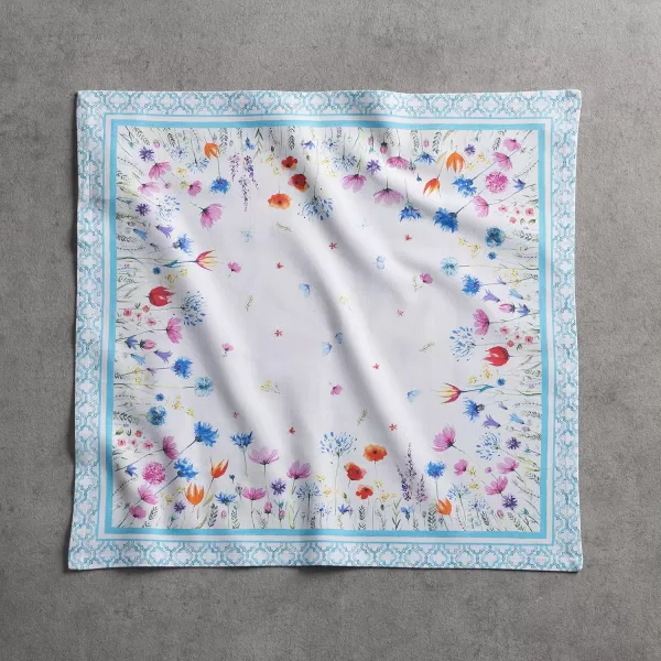 Maison d Hermine Napkins 20x20 100 Cotton Decorative Washable Table Cloth Napkin for Gifts Kitchen Party Wedding Restaurant amp Camping Indian Floral  SpringSummer Set of 421  Flower in the Field 20x20