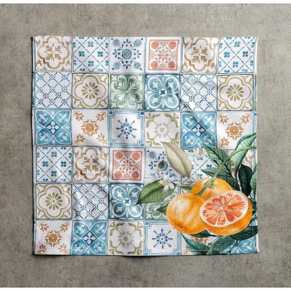 Maison d Hermine Napkins 20x20 100 Cotton Decorative Washable Table Cloth Napkin for Gifts Kitchen Party Wedding Restaurant amp Camping Indian Floral  SpringSummer Set of 417  Agrume 20x20