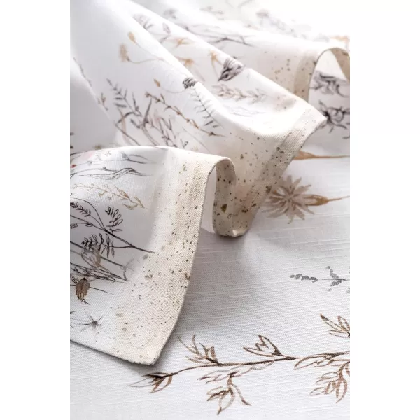 Maison d Hermine Napkins 20x20 100 Cotton Decorative Washable Table Cloth Napkin for Gifts Kitchen Party Wedding Restaurant amp Camping Indian Floral  SpringSummer Set of 429  Meadow Florals  Brown 20x20