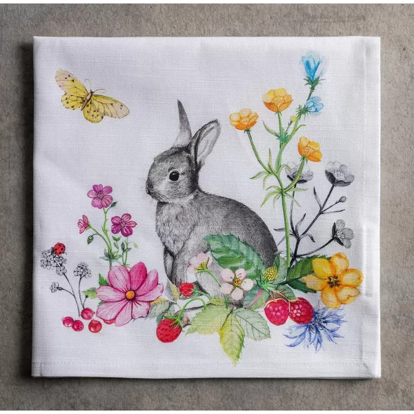 Maison d Hermine Napkins 20x20 100 Cotton Decorative Washable Table Cloth Napkin for Gifts Kitchen Party Wedding Restaurant amp Camping Indian Floral  SpringSummer Set of 410  Printemps 20x20