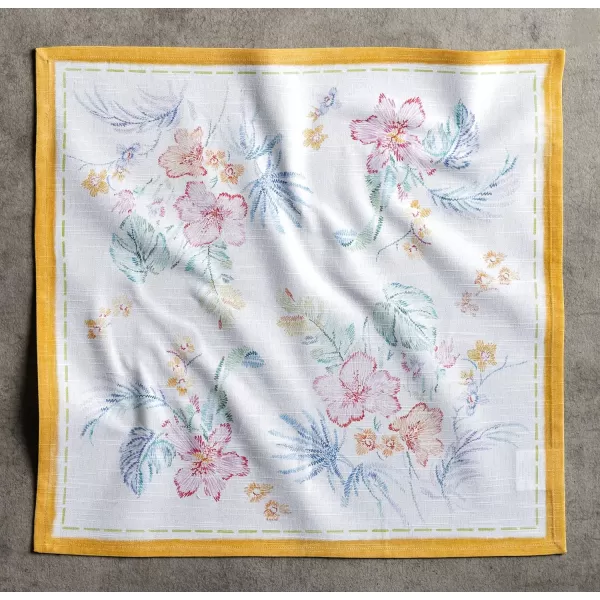 Maison d Hermine Napkins 20x20 100 Cotton Decorative Washable Table Cloth Napkin for Gifts Kitchen Party Wedding Restaurant amp Camping Indian Floral  SpringSummer Set of 426  Paradise Island 20x20