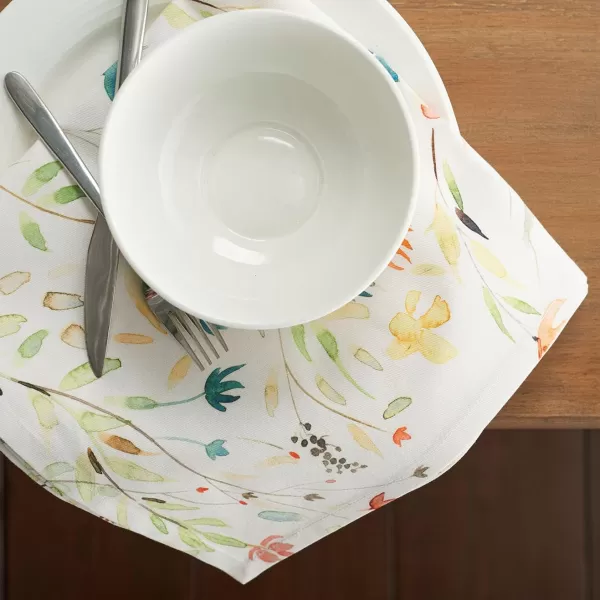 Maison d Hermine Napkins 20x20 100 Cotton Decorative Washable Table Cloth Napkin for Gifts Kitchen Party Wedding Restaurant amp Camping Indian Floral  SpringSummer Set of 406  Colmar 20x20