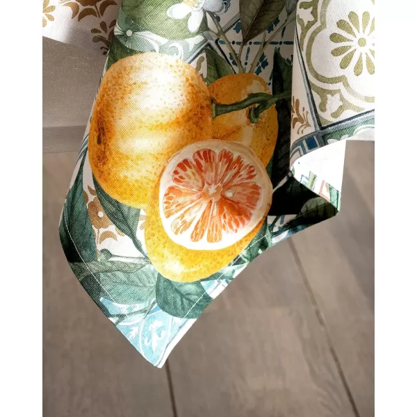 Maison d Hermine Napkins 20x20 100 Cotton Decorative Washable Table Cloth Napkin for Gifts Kitchen Party Wedding Restaurant amp Camping Indian Floral  SpringSummer Set of 417  Agrume 20x20