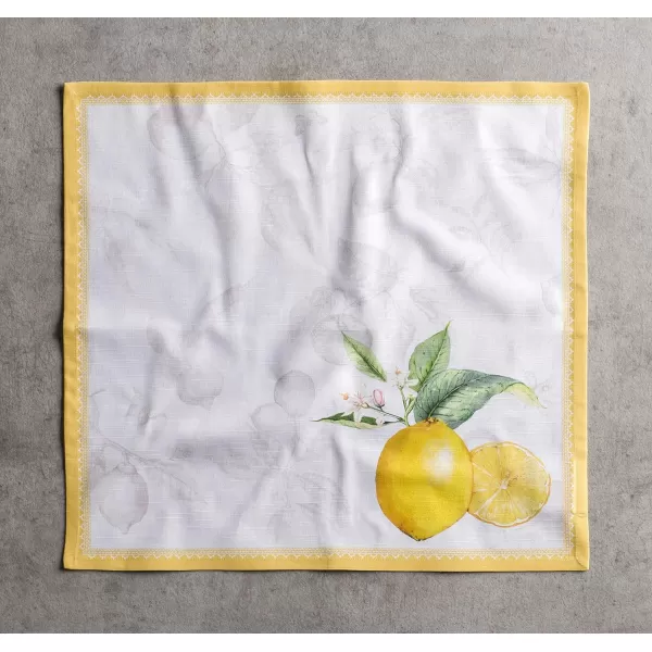 Maison d Hermine Napkins 20x20 100 Cotton Decorative Washable Table Cloth Napkin for Gifts Kitchen Party Wedding Restaurant amp Camping Indian Floral  SpringSummer Set of 404  Limoncello 20x20