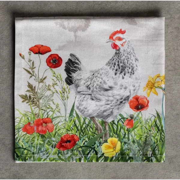 Maison d Hermine Napkins 20x20 100 Cotton Decorative Washable Table Cloth Napkin for Gifts Kitchen Party Wedding Restaurant amp Camping Indian Floral  SpringSummer Set of 425  Basse Cour 20x20