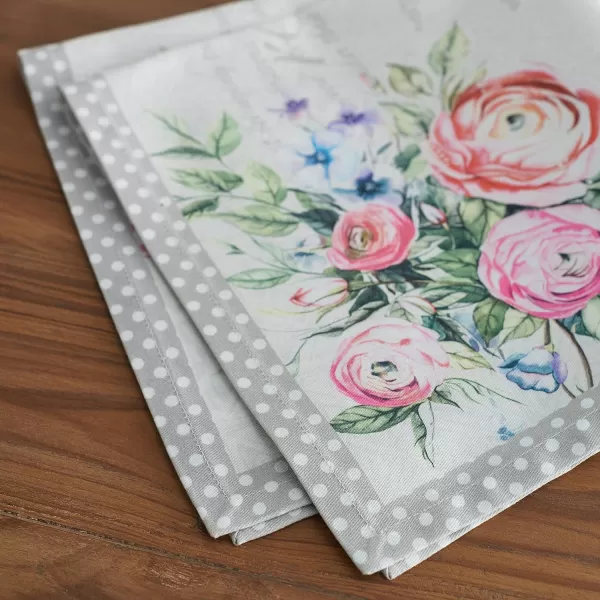 Maison d Hermine Napkins 20x20 100 Cotton Decorative Washable Table Cloth Napkin for Gifts Kitchen Party Wedding Restaurant amp Camping Indian Floral  SpringSummer Set of 433  Champ De Mars 20x20
