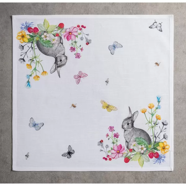 Maison d Hermine Napkins 20x20 100 Cotton Decorative Washable Table Cloth Napkin for Gifts Kitchen Party Wedding Restaurant amp Camping Indian Floral  SpringSummer Set of 410  Printemps 20x20
