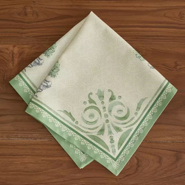 Maison d Hermine Napkins 20x20 100 Cotton Decorative Washable Table Cloth Napkin for Gifts Kitchen Party Wedding Restaurant amp Camping Indian Floral  SpringSummer Set of 413  Jardin Du Roy 20x20