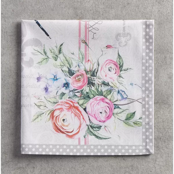 Maison d Hermine Napkins 20x20 100 Cotton Decorative Washable Table Cloth Napkin for Gifts Kitchen Party Wedding Restaurant amp Camping Indian Floral  SpringSummer Set of 433  Champ De Mars 20x20