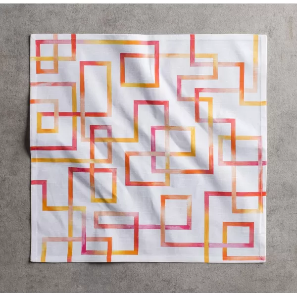 Maison d Hermine Napkins 20x20 100 Cotton Decorative Washable Table Cloth Napkin for Gifts Kitchen Party Wedding Restaurant amp Camping Indian Floral  SpringSummer Set of 444  Summer Maze 20x20