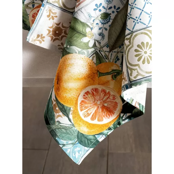 Maison d Hermine Napkins 20x20 100 Cotton Decorative Washable Table Cloth Napkin for Gifts Kitchen Party Wedding Restaurant amp Camping Indian Floral  SpringSummer Set of 417  Agrume 20x20