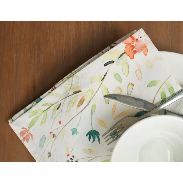 Maison d Hermine Napkins 20x20 100 Cotton Decorative Washable Table Cloth Napkin for Gifts Kitchen Party Wedding Restaurant amp Camping Indian Floral  SpringSummer Set of 406  Colmar 20x20