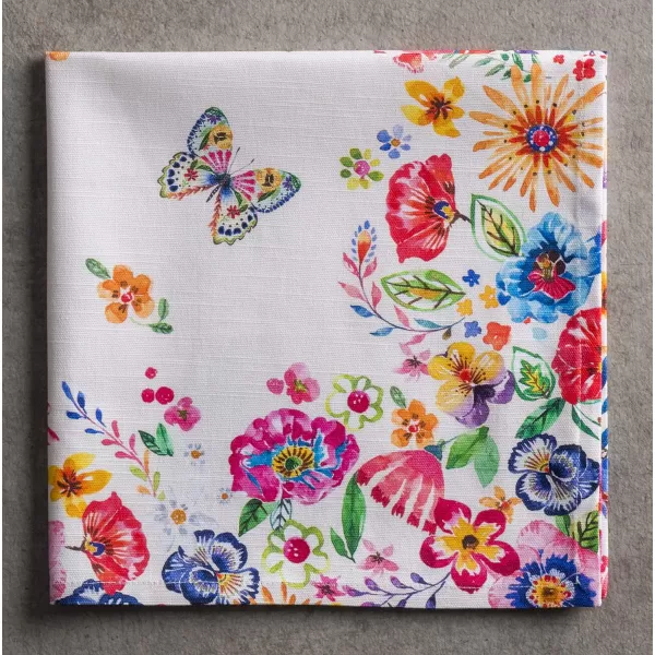 Maison d Hermine Napkins 20x20 100 Cotton Decorative Washable Table Cloth Napkin for Gifts Kitchen Party Wedding Restaurant amp Camping Indian Floral  SpringSummer Set of 420  Happy Florals  High Summer 20x20