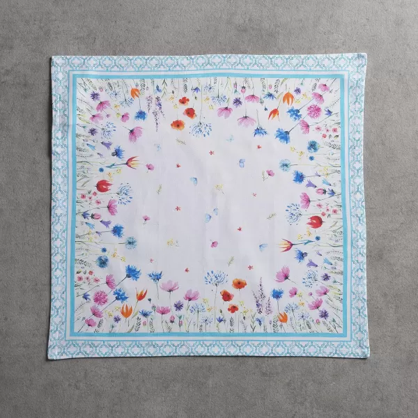 Maison d Hermine Napkins 20x20 100 Cotton Decorative Washable Table Cloth Napkin for Gifts Kitchen Party Wedding Restaurant amp Camping Indian Floral  SpringSummer Set of 421  Flower in the Field 20x20