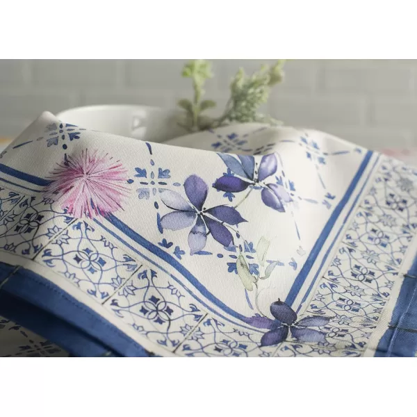 Maison d Hermine Napkins 20x20 100 Cotton Decorative Washable Table Cloth Napkin for Gifts Kitchen Party Wedding Restaurant amp Camping Indian Floral  SpringSummer Set of 402  Faience 20x20