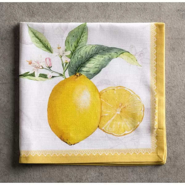 Maison d Hermine Napkins 20x20 100 Cotton Decorative Washable Table Cloth Napkin for Gifts Kitchen Party Wedding Restaurant amp Camping Indian Floral  SpringSummer Set of 404  Limoncello 20x20