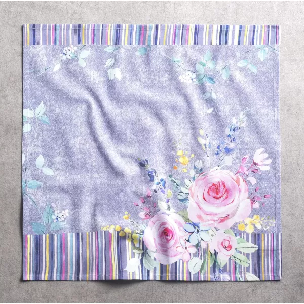 Maison d Hermine Napkins 20x20 100 Cotton Decorative Washable Table Cloth Napkin for Gifts Kitchen Party Wedding Restaurant amp Camping Indian Floral  SpringSummer Set of 431  Sweet Rose Lavender 20x20