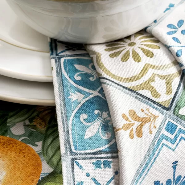 Maison d Hermine Napkins 20x20 100 Cotton Decorative Washable Table Cloth Napkin for Gifts Kitchen Party Wedding Restaurant amp Camping Indian Floral  SpringSummer Set of 417  Agrume 20x20