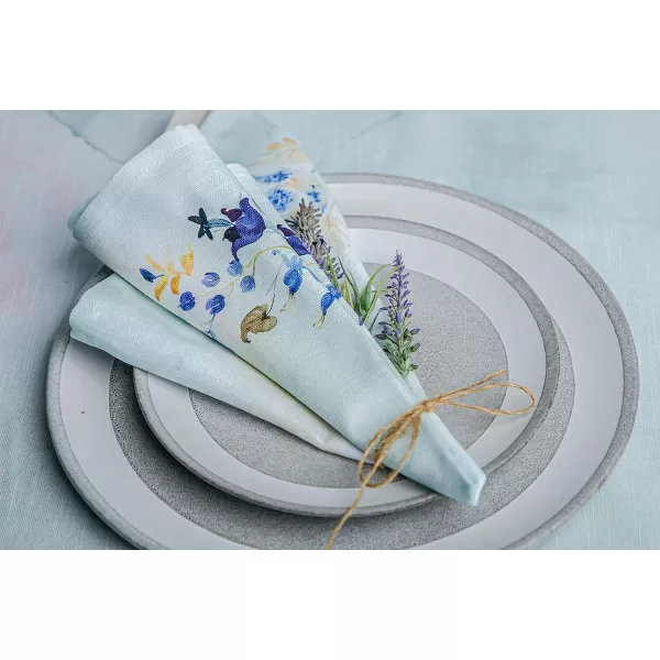 Maison d Hermine Napkins 20x20 100 Cotton Decorative Washable Table Cloth Napkin for Gifts Kitchen Party Wedding Restaurant amp Camping Indian Floral  SpringSummer Set of 432  Lazy Summer Days 20x20