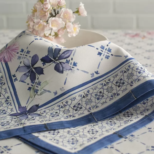 Maison d Hermine Napkins 20x20 100 Cotton Decorative Washable Table Cloth Napkin for Gifts Kitchen Party Wedding Restaurant amp Camping Indian Floral  SpringSummer Set of 402  Faience 20x20