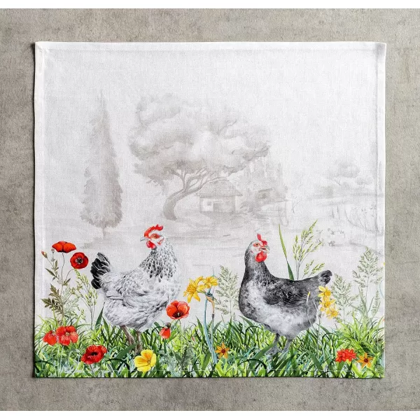Maison d Hermine Napkins 20x20 100 Cotton Decorative Washable Table Cloth Napkin for Gifts Kitchen Party Wedding Restaurant amp Camping Indian Floral  SpringSummer Set of 425  Basse Cour 20x20