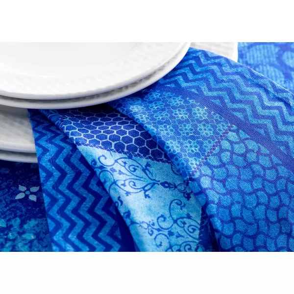 Maison d Hermine Napkins 20x20 100 Cotton Decorative Washable Table Cloth Napkin for Gifts Kitchen Party Wedding Restaurant amp Camping Indian Floral  SpringSummer Set of 438  Indigo Love 20x20