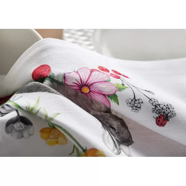 Maison d Hermine Napkins 20x20 100 Cotton Decorative Washable Table Cloth Napkin for Gifts Kitchen Party Wedding Restaurant amp Camping Indian Floral  SpringSummer Set of 410  Printemps 20x20
