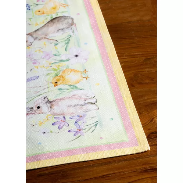Maison d Hermine Placemats 100 Cotton Set of 4 Decorative Washable Table Cloth Placemat Dining Holidays Buffet Parties amp Wedding Use Citrus  SpringSummerSet of 4 50  Easter Zest