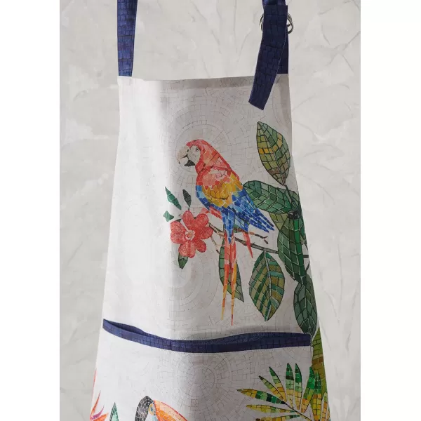 Maison d Hermine Premium 100 Combed Cotton Kitchen Apron with an Adjustable Neck with Long Ties for Women Men ChefMosaic