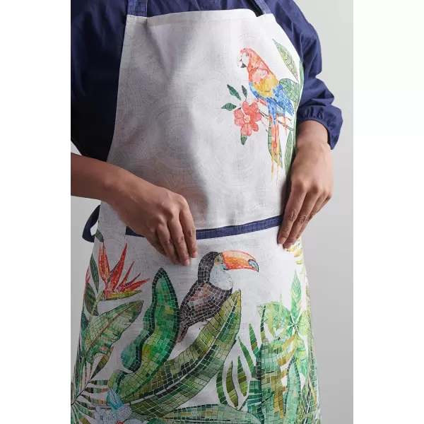 Maison d Hermine Premium 100 Combed Cotton Kitchen Apron with an Adjustable Neck with Long Ties for Women Men ChefMosaic