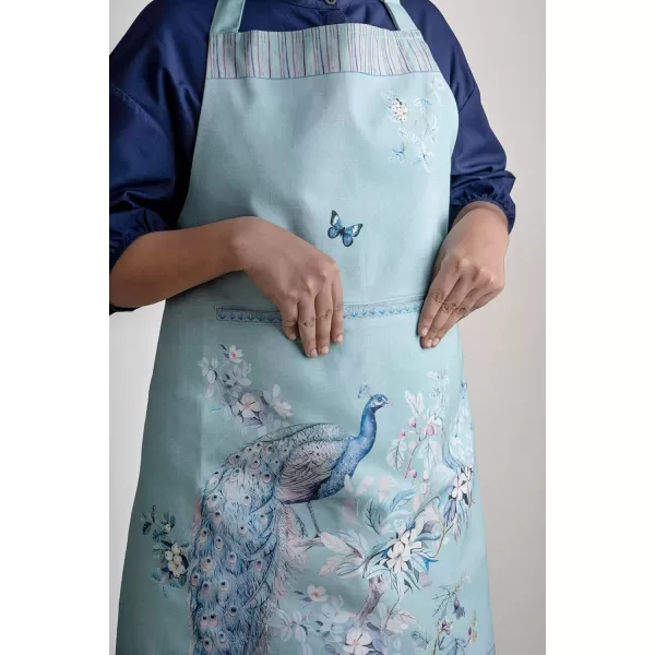 Maison d Hermine Premium 100 Combed Cotton Kitchen Apron with an Adjustable Neck with Long Ties for Women Men ChefPeacock Uthopia  Pastel Turquoise