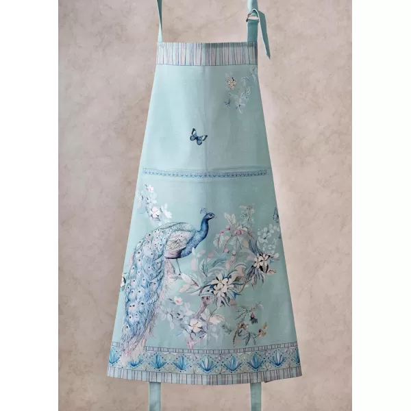 Maison d Hermine Premium 100 Combed Cotton Kitchen Apron with an Adjustable Neck with Long Ties for Women Men ChefPeacock Uthopia  Pastel Turquoise