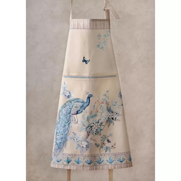 Maison d Hermine Premium 100 Combed Cotton Kitchen Apron with an Adjustable Neck with Long Ties for Women Men ChefPeacock Uthopia  Sandy Beach