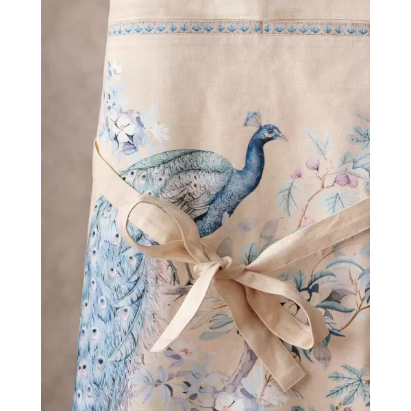 Maison d Hermine Premium 100 Combed Cotton Kitchen Apron with an Adjustable Neck with Long Ties for Women Men ChefPeacock Uthopia  Sandy Beach