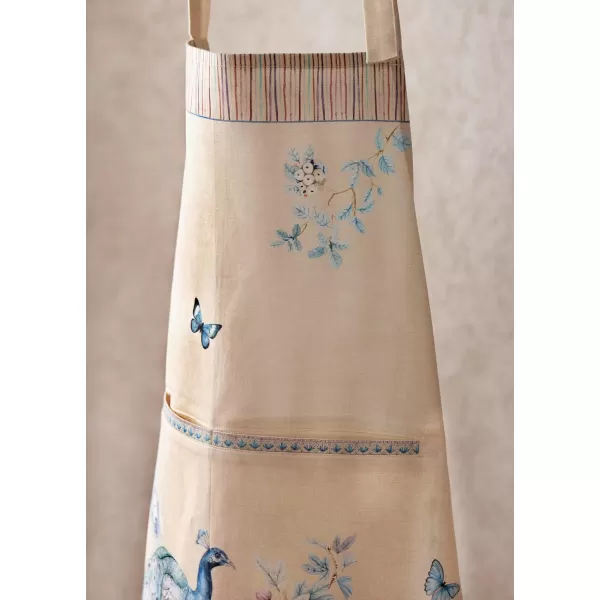 Maison d Hermine Premium 100 Combed Cotton Kitchen Apron with an Adjustable Neck with Long Ties for Women Men ChefPeacock Uthopia  Sandy Beach