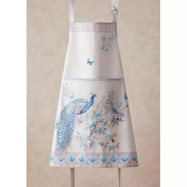Maison d Hermine Premium 100 Combed Cotton Kitchen Apron with an Adjustable Neck with Long Ties for Women Men ChefPeacock Utopia