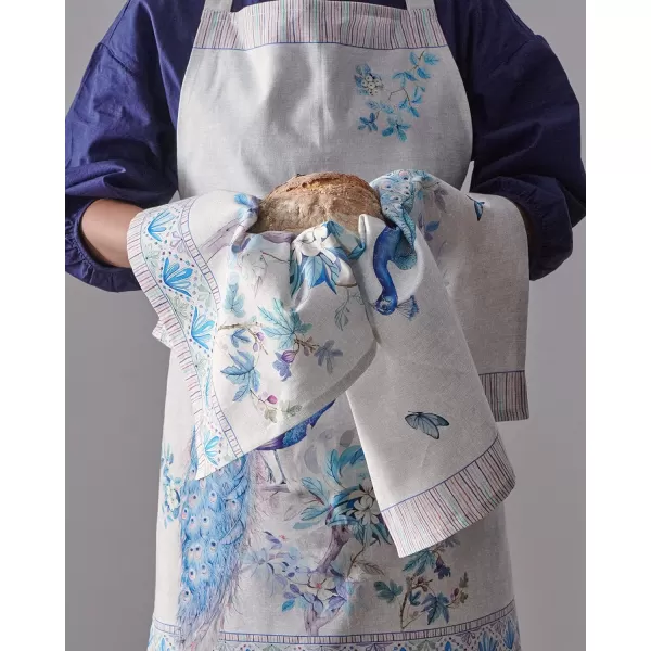 Maison d Hermine Premium 100 Combed Cotton Kitchen Apron with an Adjustable Neck with Long Ties for Women Men ChefPeacock Utopia