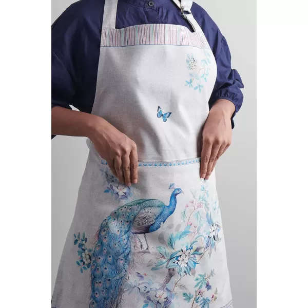 Maison d Hermine Premium 100 Combed Cotton Kitchen Apron with an Adjustable Neck with Long Ties for Women Men ChefPeacock Utopia
