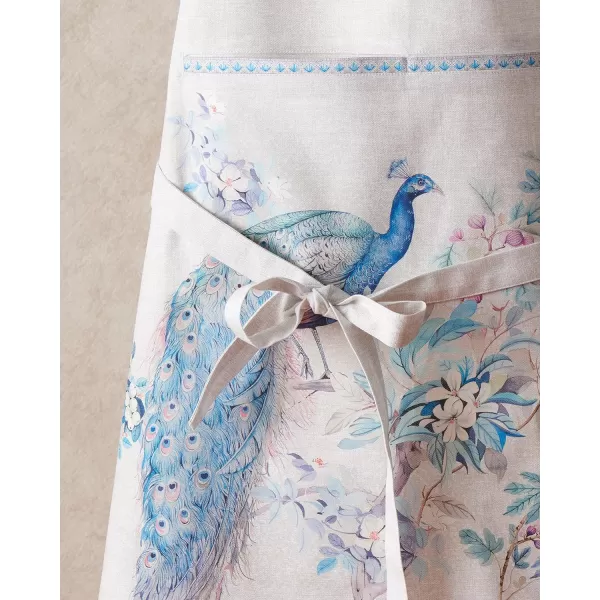 Maison d Hermine Premium 100 Combed Cotton Kitchen Apron with an Adjustable Neck with Long Ties for Women Men ChefPeacock Utopia