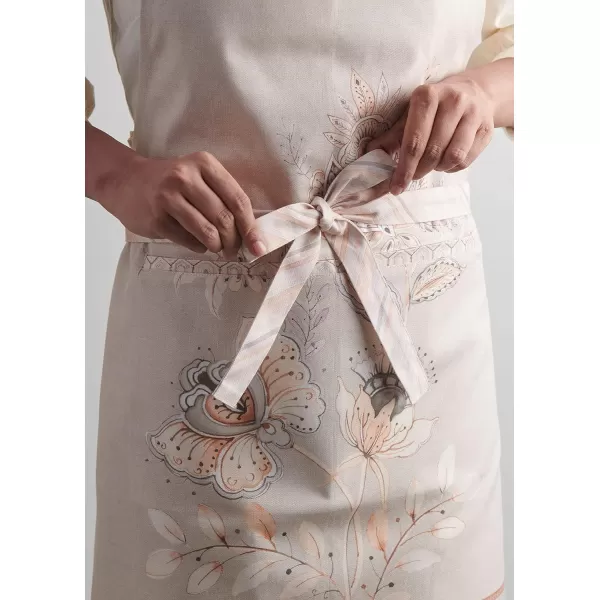 Maison d Hermine Premium 100 Combed Cotton Kitchen Apron with an Adjustable Neck with Long Ties for Women Men ChefSociety Florals