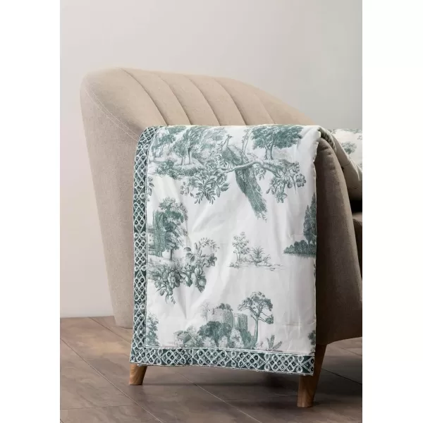 Maison d Hermine Pretty Autumn Cotton Throw Blanket Bohemian Bedding Lightweight and Breathable for Couch Sofa Bed Travel 50x6050X60 Trianon
