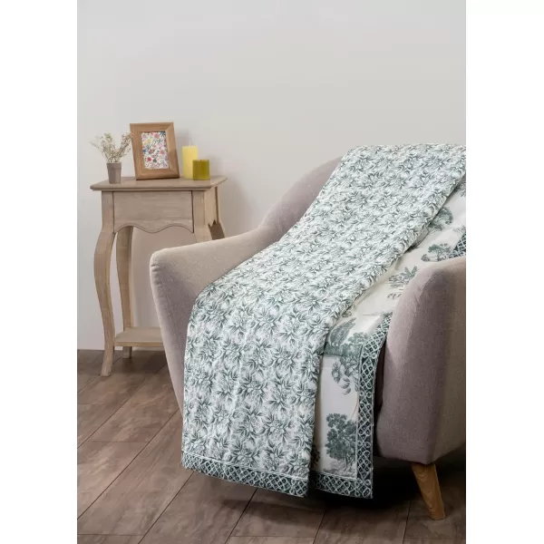 Maison d Hermine Pretty Autumn Cotton Throw Blanket Bohemian Bedding Lightweight and Breathable for Couch Sofa Bed Travel 50x6050X60 Trianon