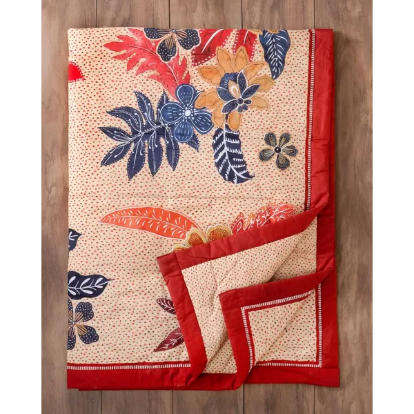 Maison d Hermine Pretty Autumn Cotton Throw Blanket Bohemian Bedding Lightweight and Breathable for Couch Sofa Bed Travel 50x6050x60 Kalahari