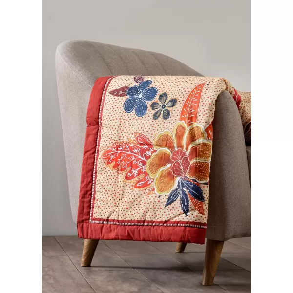 Maison d Hermine Pretty Autumn Cotton Throw Blanket Bohemian Bedding Lightweight and Breathable for Couch Sofa Bed Travel 50x6050x60 Kalahari